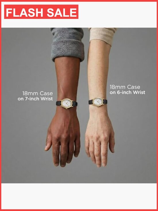 Oval Gold-Tone Watch - White Dial Leather Strap Quartz main image 3